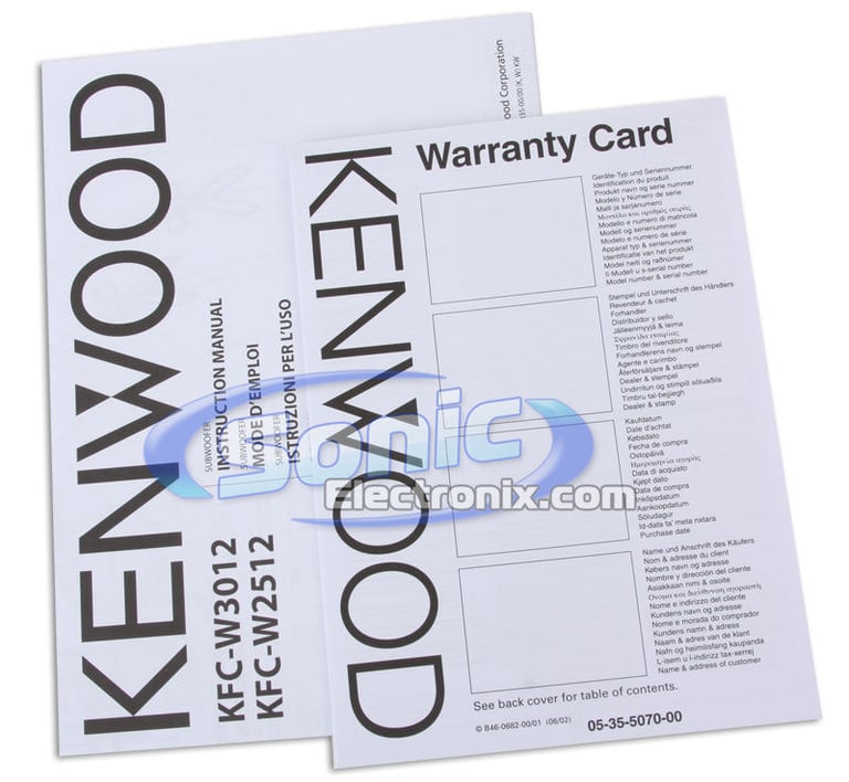 2 Pack Kenwood KFC-W3012 Image 6