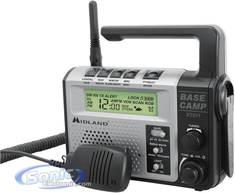 Midland XT511 Emergency GMRS AM/FM Hand-Crank Radio Image 1