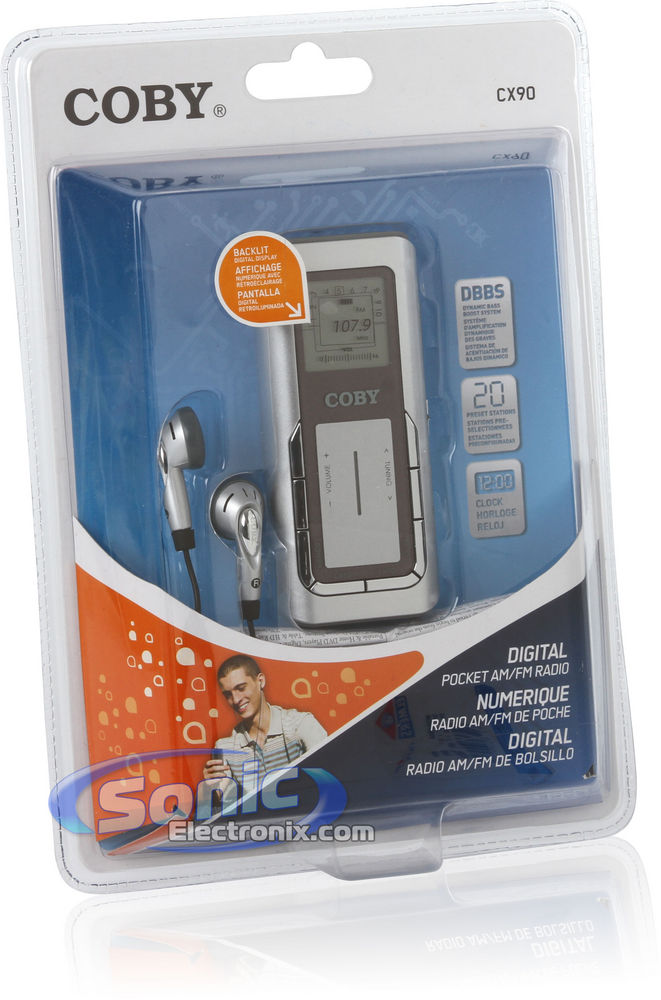 Coby CX90SVR (CX-90SVR) Silver Portable Pocket AM/FM Radio Image 7