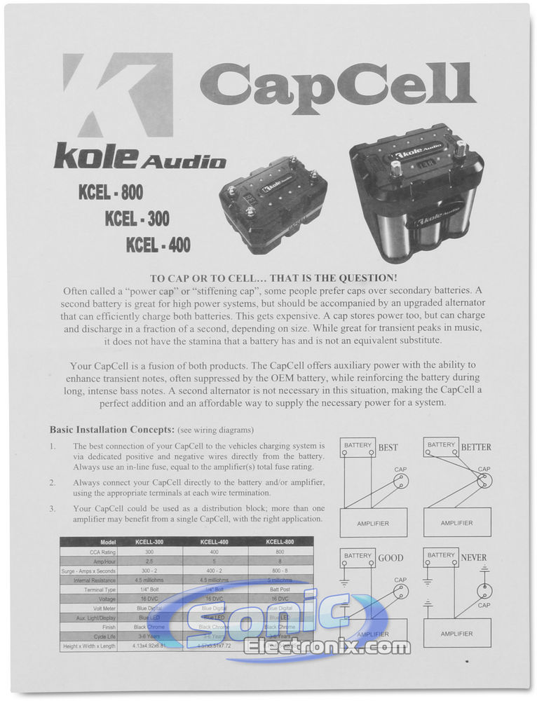 Kole Audio KCEL-800 (KCELL-800) Image 5