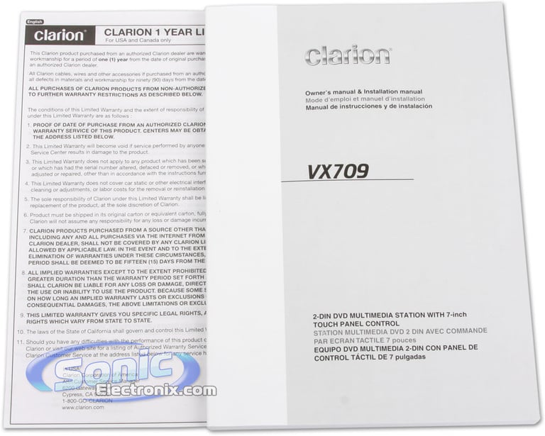 Clarion VX709 Open Box Image 18