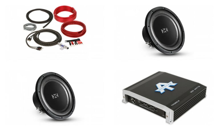 Autotek TA1250.2  2-Channel Amplifier + (2) NSW104V2 Subwoofers + Amp Kit Image 1