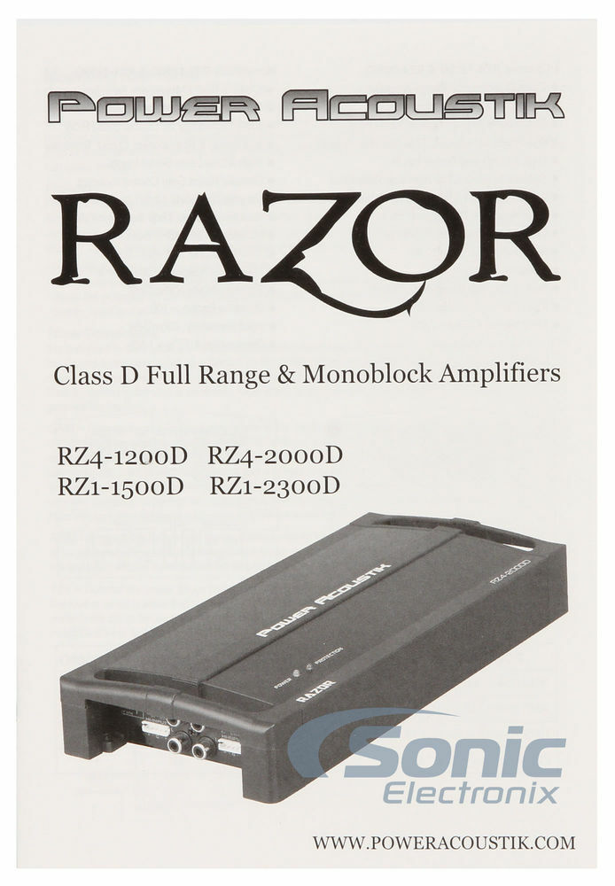 Power Acoustik RZ1-2300D + Belva 8 Gauge Amp Wiring Kit Image 8