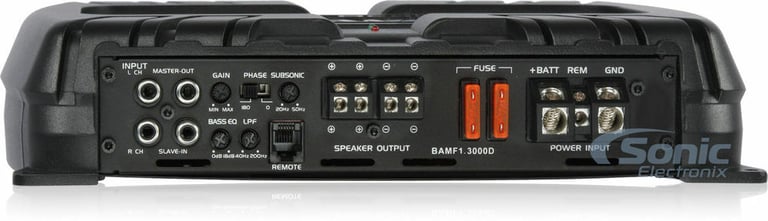 Power Acoustik BAMF1-3000D + Belva 4 Gauge Amp Wiring Kit Image 16