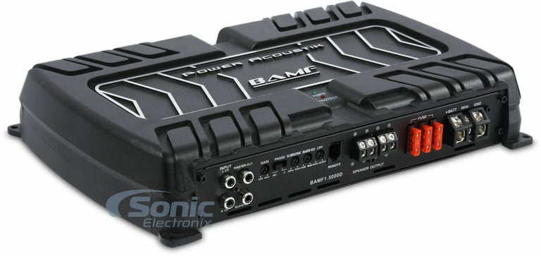 Power Acoustik BAMF1-5000D + Belva 1/0 Gauge Amp Wiring Kit Image 11