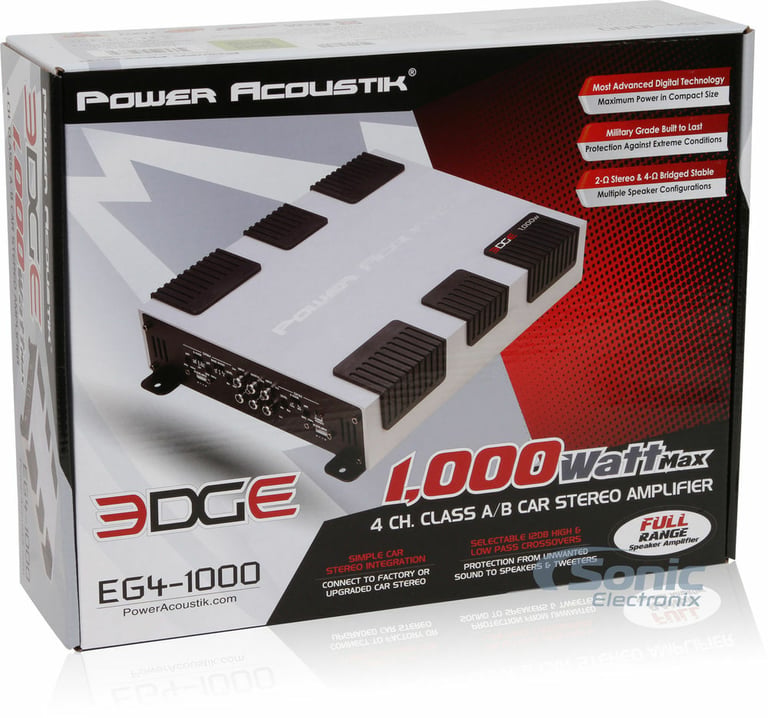 Power Acoustik EG4-1000 + Belva 4 Gauge Amp Wiring Kit Image 7
