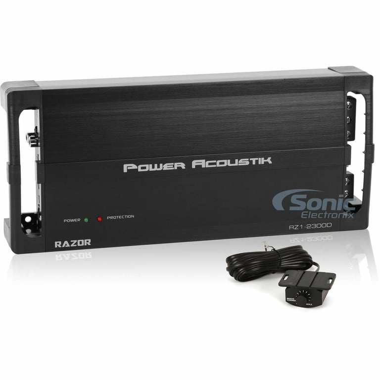 Power Acoustik RZ1-2300D + Belva 8 Gauge Amp Wiring Kit Image 2