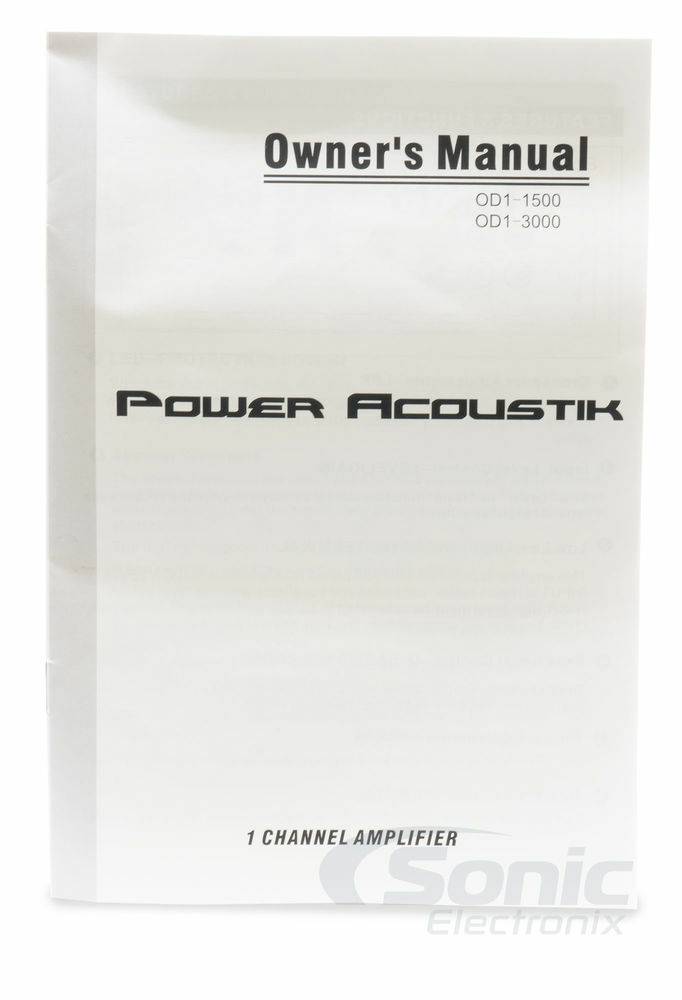 Power Acoustik OD1-1500 + Belva 4 Gauge Amp Wiring Kit Image 19