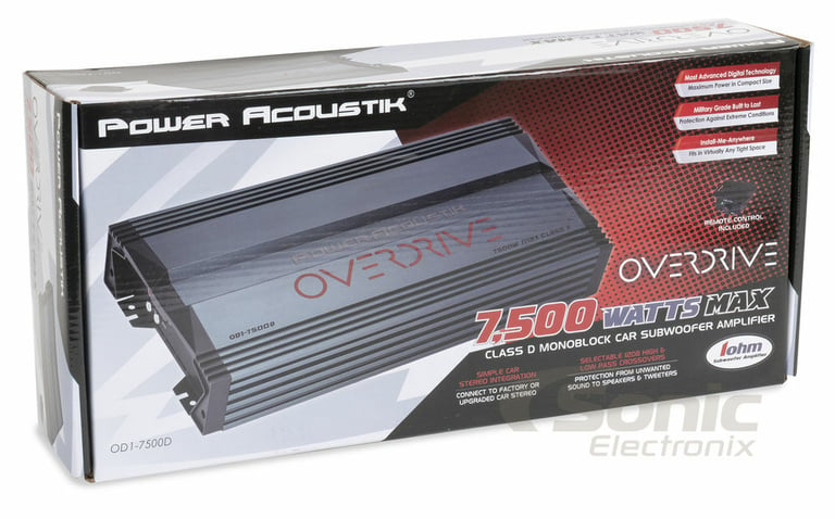 Power Acoustik OD1-7500D + Belva 4 Gauge Amp Wiring Kit Image 21