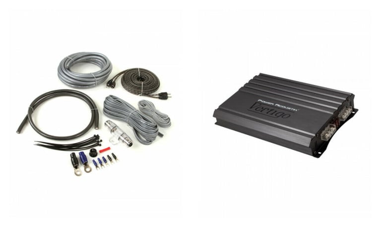 Power Acoustik VA1‐8000D + Belva 4 Gauge Amp Wiring Kit Image 1