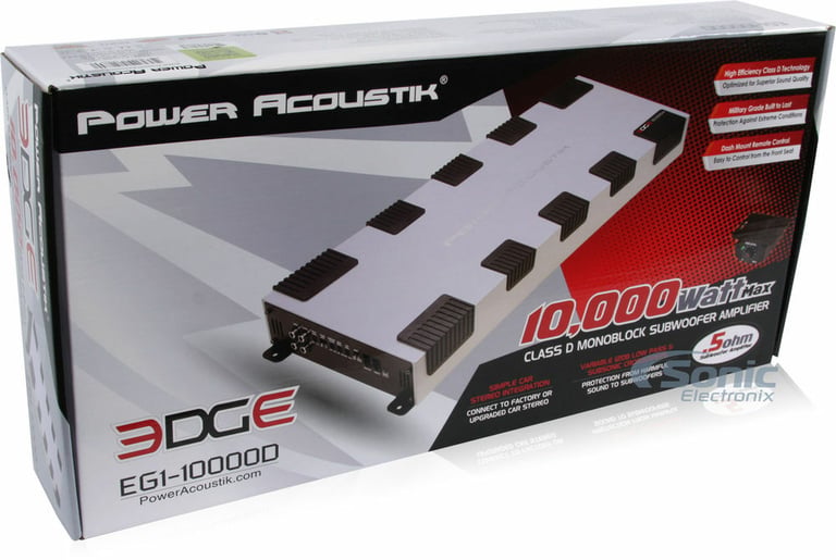 Power Acoustik EG1-10000D + Belva 1/0 Gauge Amp Wiring Kit Image 16