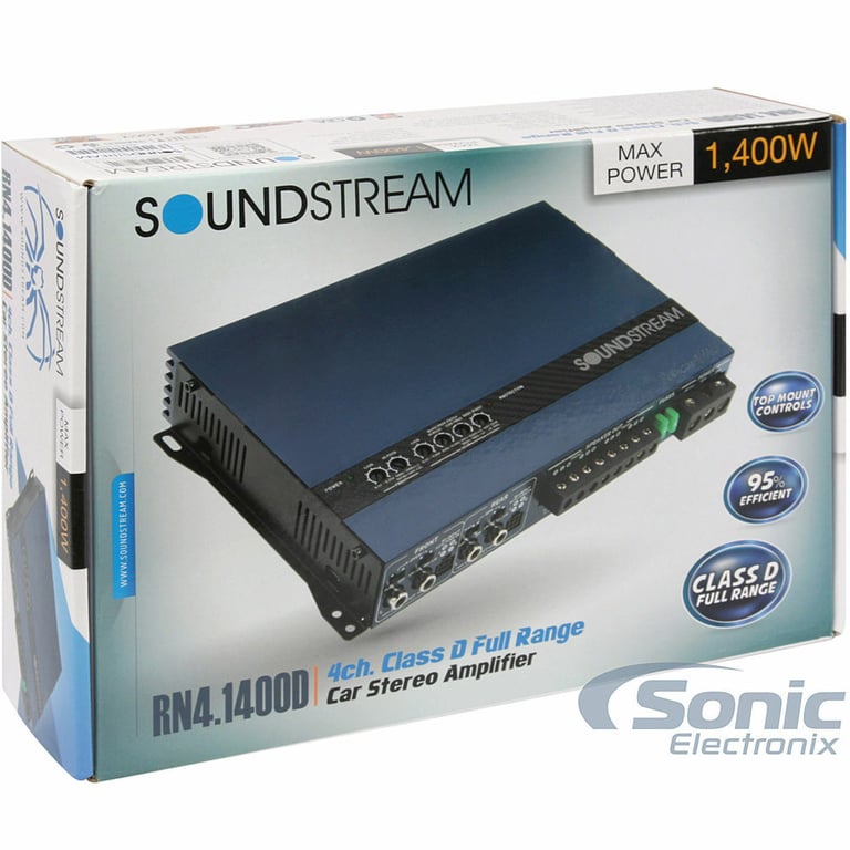 Soundstream Rubicon Nano RN4.1400D + Belva 4 Gauge Amp Kit Image 4