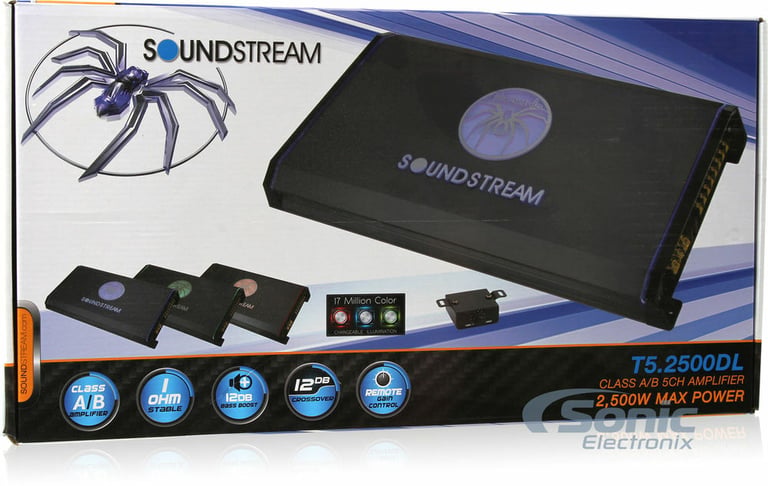 Soundstream T5.2500DL + Belva 4 Gauge Amp Wiring Kit Image 10