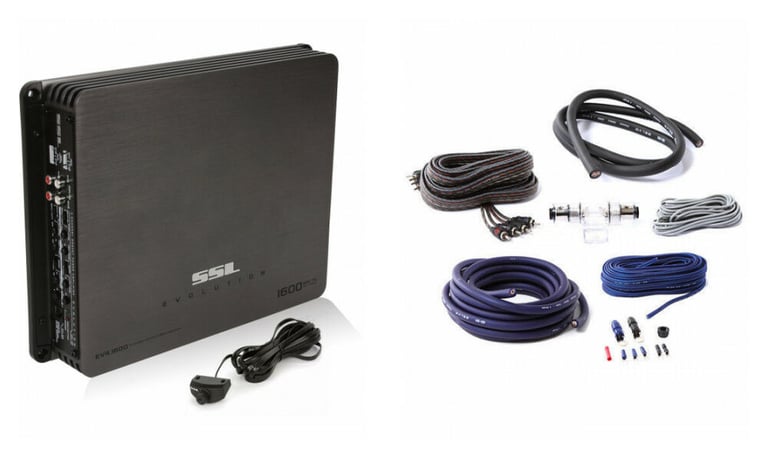 Sound Storm Labs (SSL) EV4.1600 + Belva 4 Gauge Amp Wiring Kit Image 1