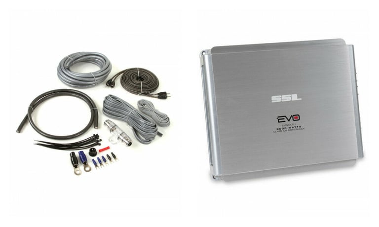 Sound Storm Labs (SSL) EVO2000.1 + Belva 4 Gauge Amp Wiring Kit Image 1
