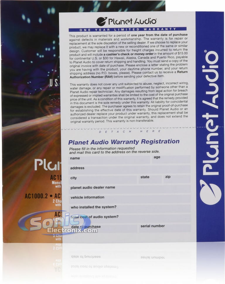 Planet Audio AC1500.1M + Belva 4 Gauge Amp Kit Image 4