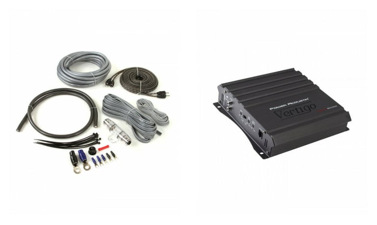Power Acoustik VA1‐1600D + Belva 4 Gauge Amp Wiring Kit Image 1