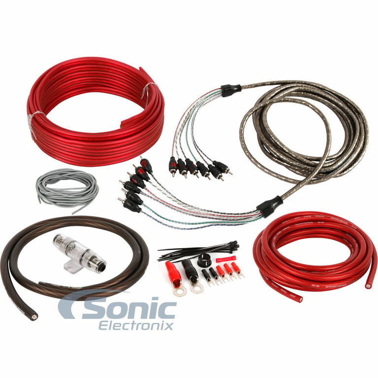 Power Acoustik RZ5‐2500DSP + Belva 4 Gauge Amp Wiring Kit Image 2