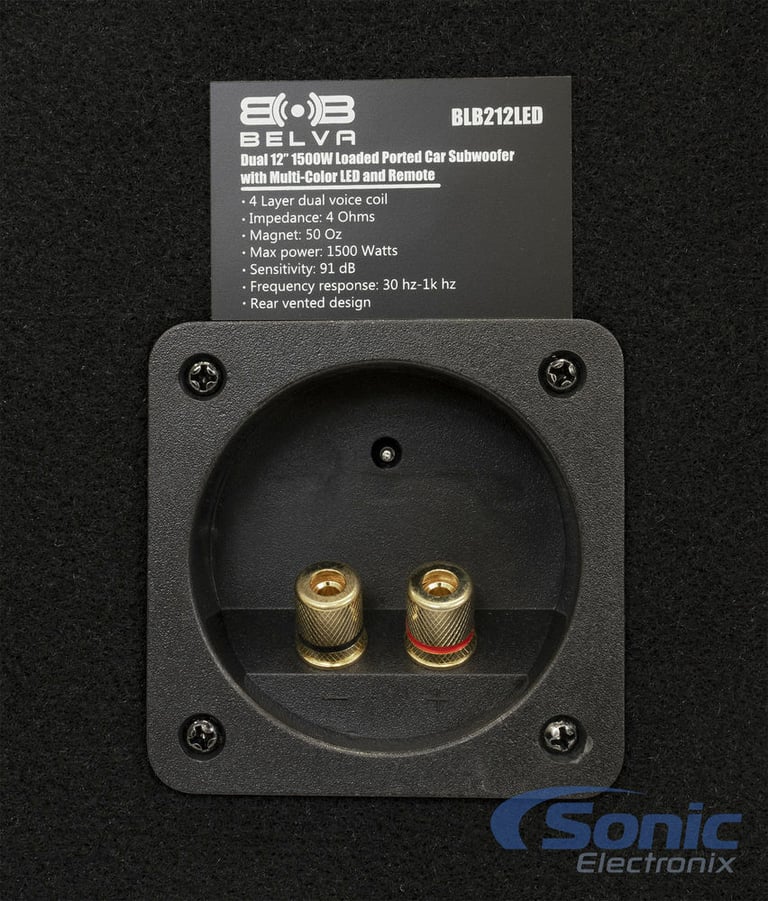 Belva BLB212LED Loaded Enclosure + Autotek 2-Channel Amp + 8 Gauge Amp Kit Image 22