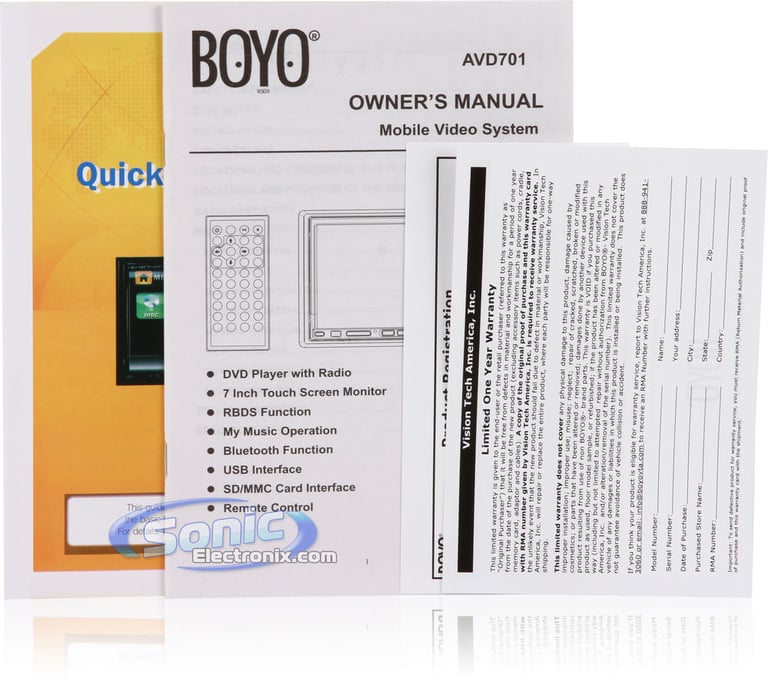 BOYO Vision AVD701 Image 10