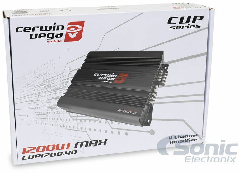 Cerwin Vega CVP1200.4D Amplifier with Belva 8 Gauge Amp Kit Image 15