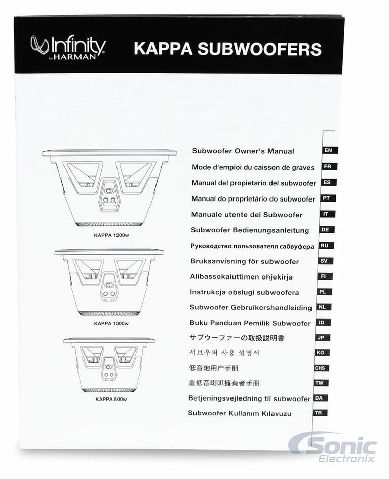 Infinity KAPPA 1000W Subwoofer + 12" Ported Enclosure (Belva 1SV12B) Image 16