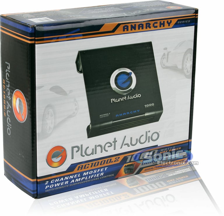 Planet Audio AC1000.2 + Belva 4 Gauge Amp Wiring Kit Image 4