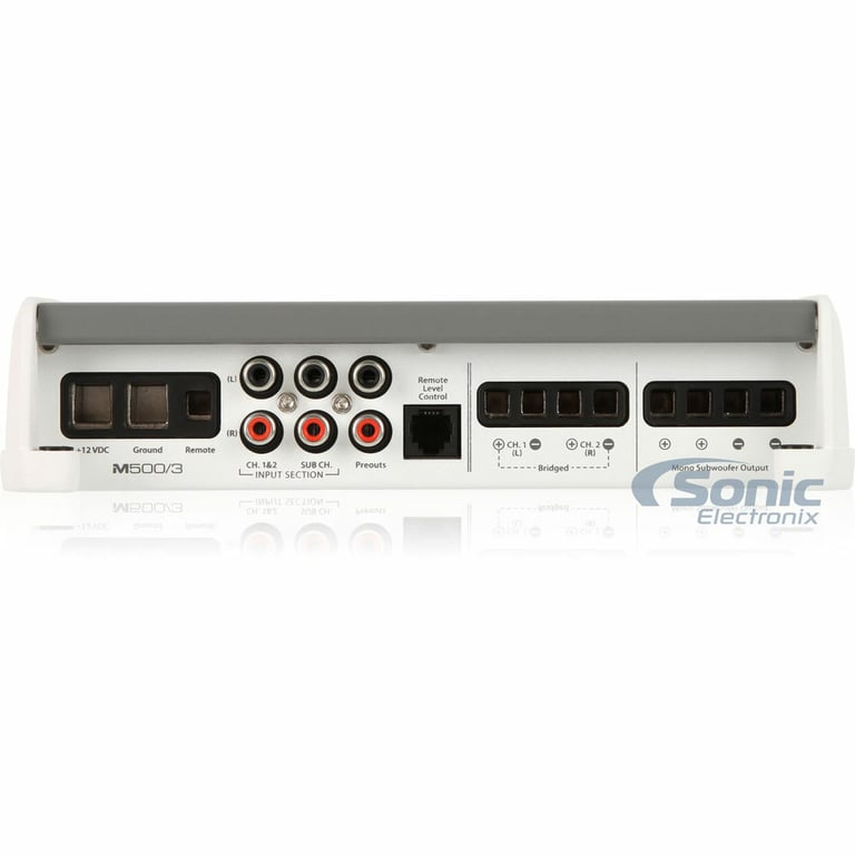 JL Audio M500/3 Amplifier + Free Premium NVX 8 Gauge Amp Wiring Kit Image 9