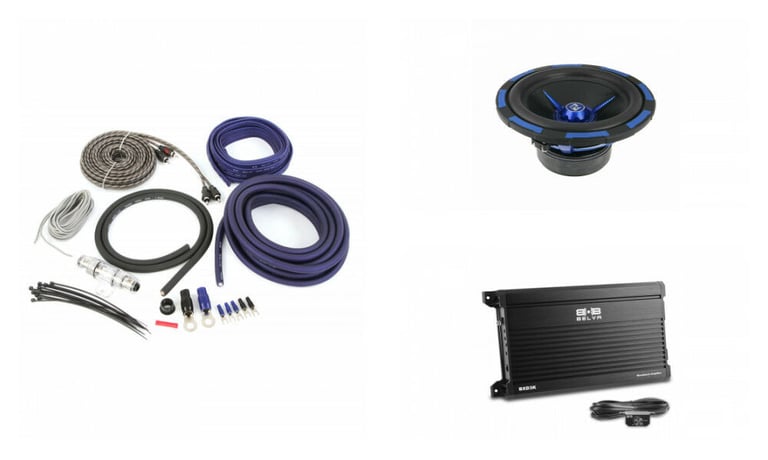Power Acoustik MOFOS-10D2 + Belva BXD3K Monoblock Amplifier + 4 Gauge Amp Kit Image 1