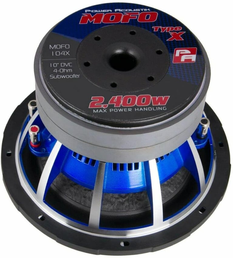 Power Acoustik MOFO-104X Sub + Belva 3000W BXD3K Amplifier + 4 Gauge Amp Kit Image 18
