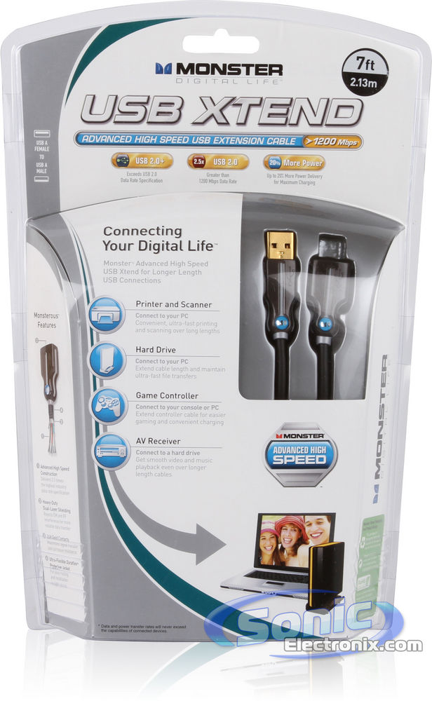Monster Cable USB Extension Cable (DL USB HSX-7) Image 3