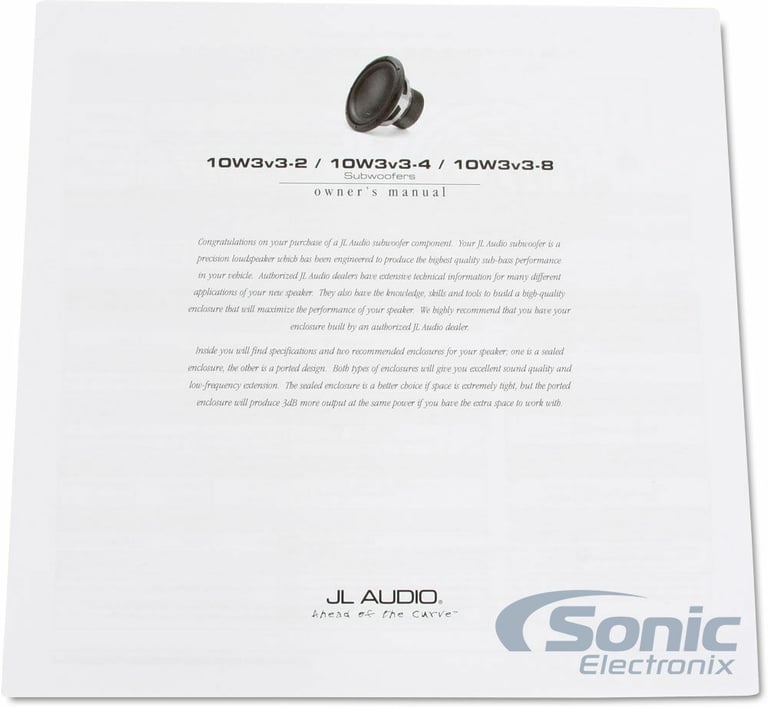 JL Audio 10W3v3-4 10" 4-Ohm Subwoofer + FREE  Atrend 10" Vented Sub Enclosure Image 5