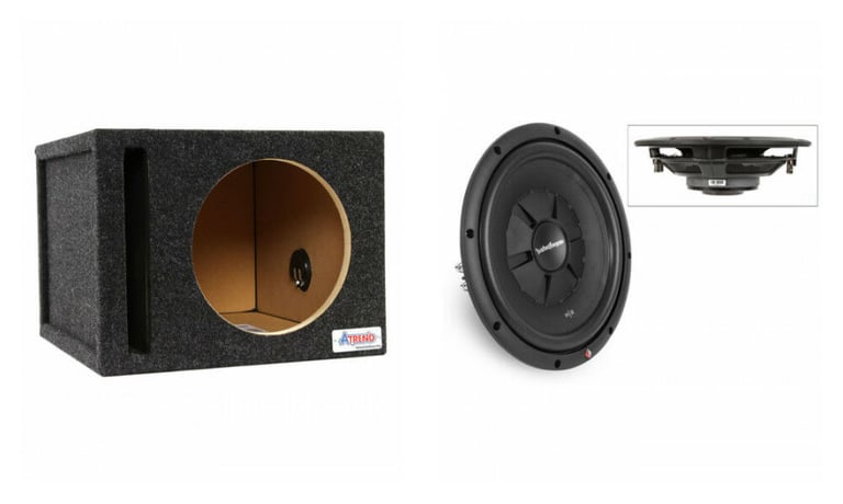 Rockford Fosgate Prime R2SD2-10 + Atrend 10" Vented Subwoofer Enclosure Image 1