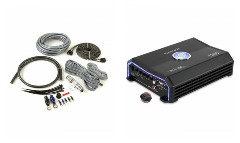 Planet Audio PL1500.1M with Amplifier Wiring Kit Image 1