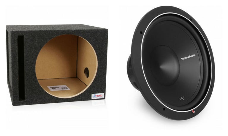 Rockford Fosgate Punch P1S4-15 Sub + Atrend 15SQV 15" Vented Sub Enclosure Image 1