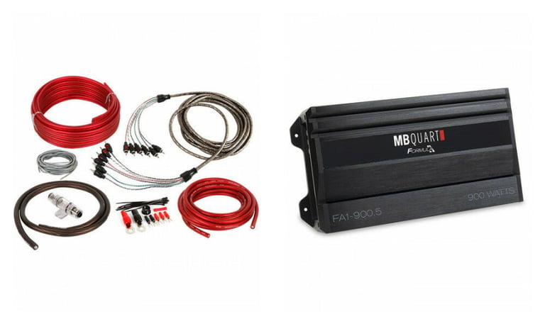 MB Quart FA1-900.5 Amplifier + Free Belva BAK46 4 Gauge Amp Kit Image 1