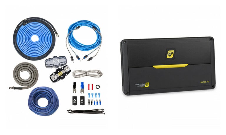 Cerwin Vega S9750.1D with Amplifier Wiring Kit Image 1