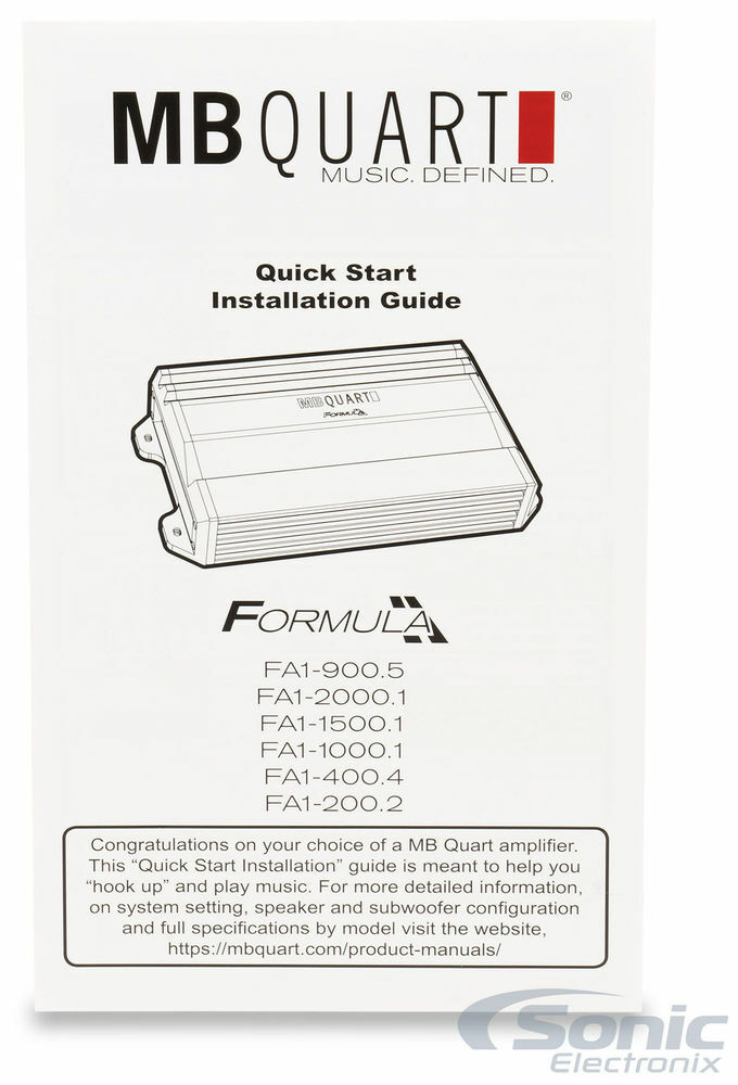 MB Quart FA1-900.5 Amplifier + Free Belva BAK46 4 Gauge Amp Kit Image 16