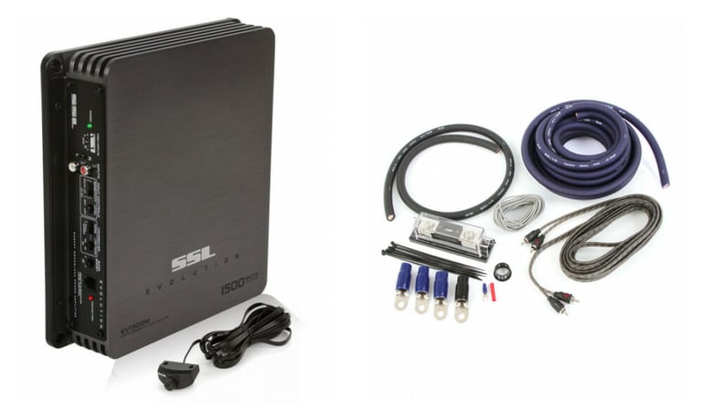 Sound Storm Labs (SSL) EV1500M Amplifier + Belva 1/0 Gauge Amp Kit Image 1