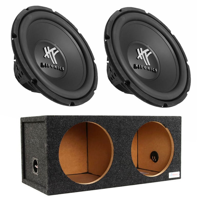 (2) Hifonics HFX12D4BK with Sealed Dual Enclosure Image 1