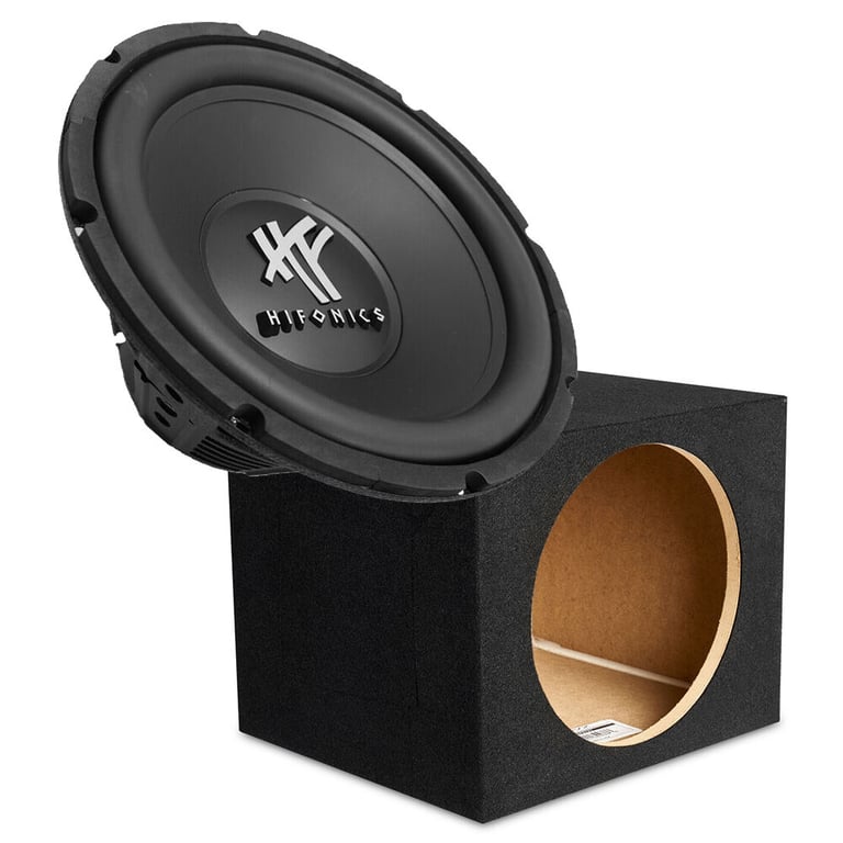 Hifonics HFX12D4BK Subwoofer + NVX XMDFS121 Sealed 12" Enclosure Image 1