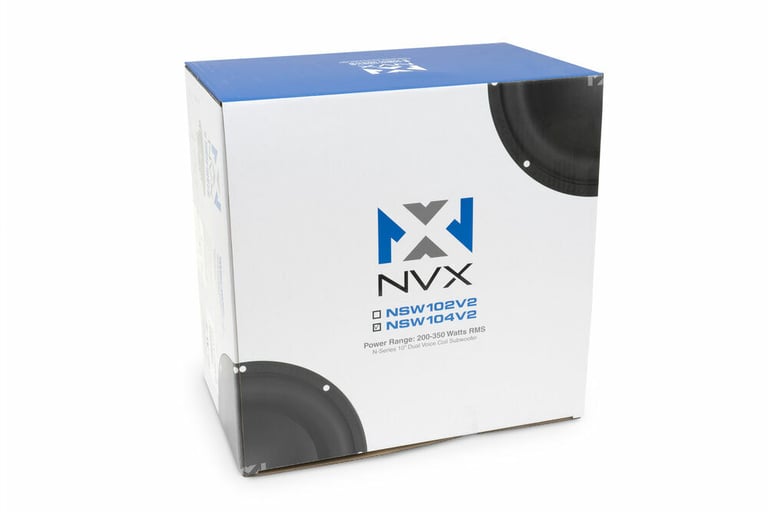NVX NSW104V2 + NVX XMDFS101 Sealed Single 10" Subwoofer Enclosure Image 6