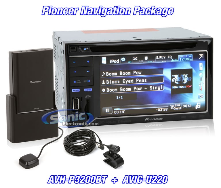 Pioneer AVH-P3200BT & AVIC-U220 Navigation Package Image 1