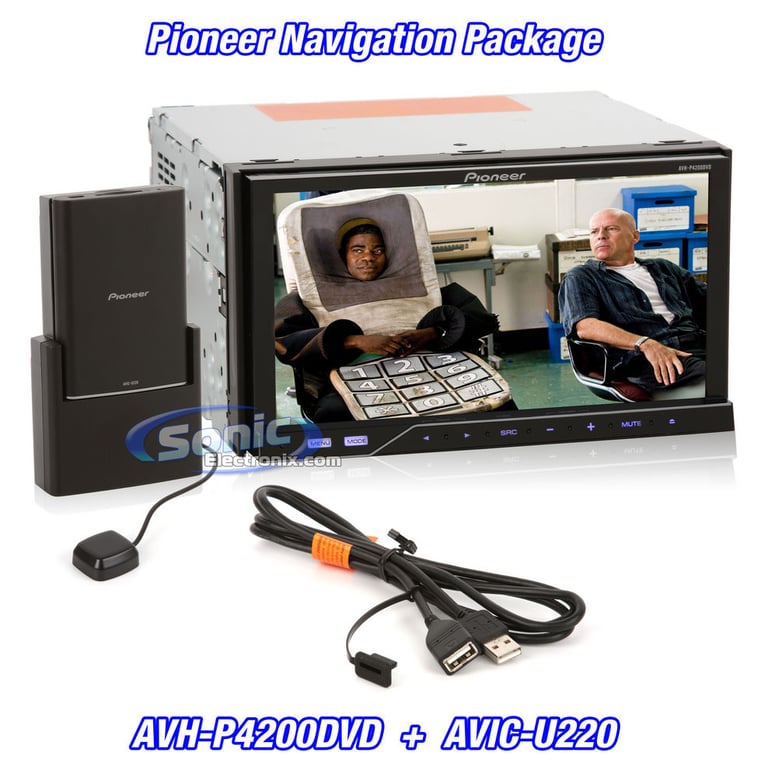 Pioneer AVH-P4200DVD + AVIC-U220 Navigation Package Image 1