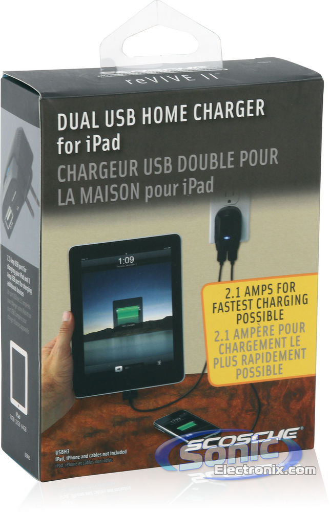 Scosche USBH3 reVIVE II Dual USB iPod/iPhone/iPad Wall Charger Image 4