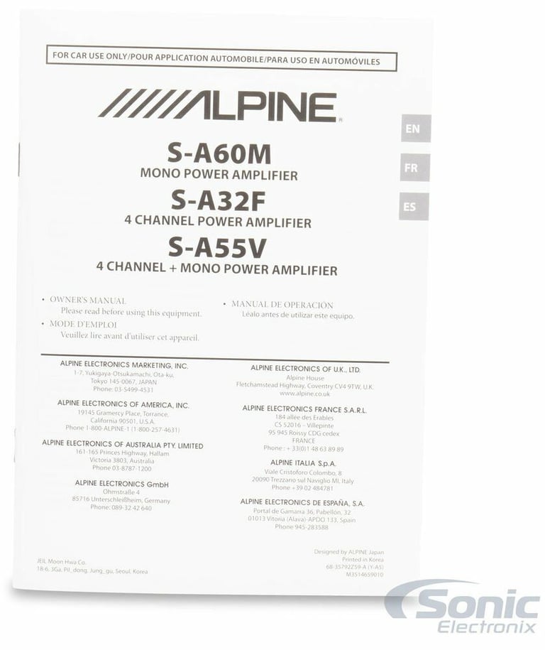 Alpine S-A60M with Amplifier Wiring Kit Image 14