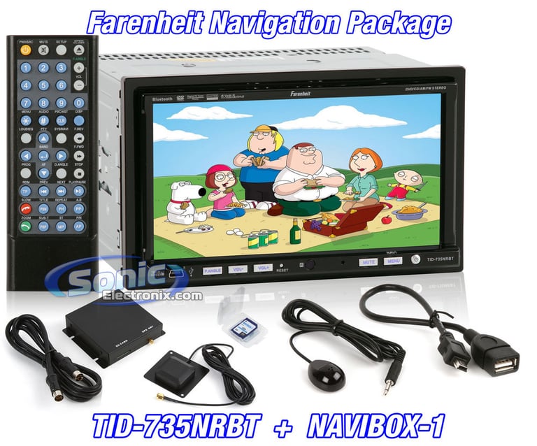 Farenheit TID-735NRBT + Power Acoustik NAVIBOX-1 Navigation Package Image 1