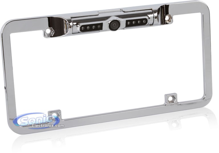 Universal License Plate Frame with Built-In Rear View Camera Image 1