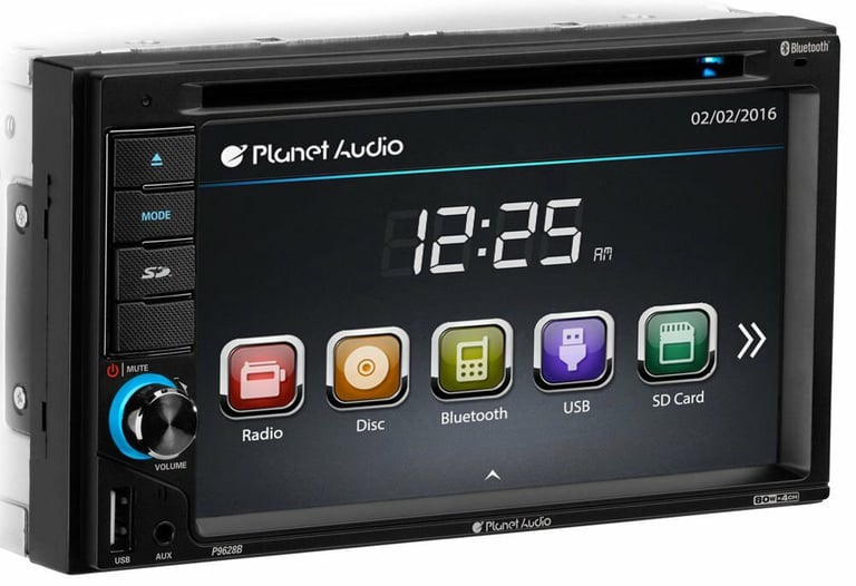 Planet Audio P9628B Double-DIN DVD Receiver with Free Backup Camera Image 2