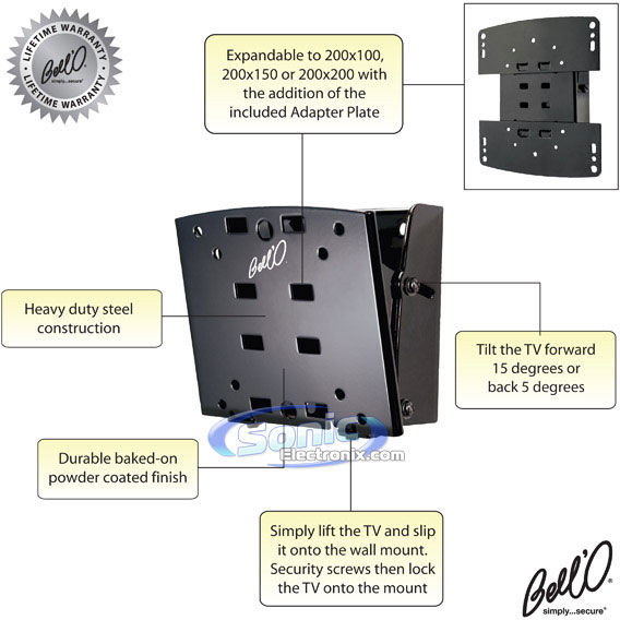 Bell'O Flat Panel Wall Mount 8220DB Image 3
